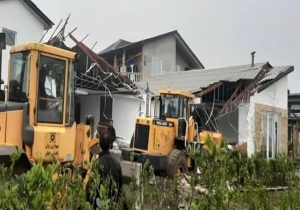 تخریب ۷ ویلای غیرمجاز در نوشهر